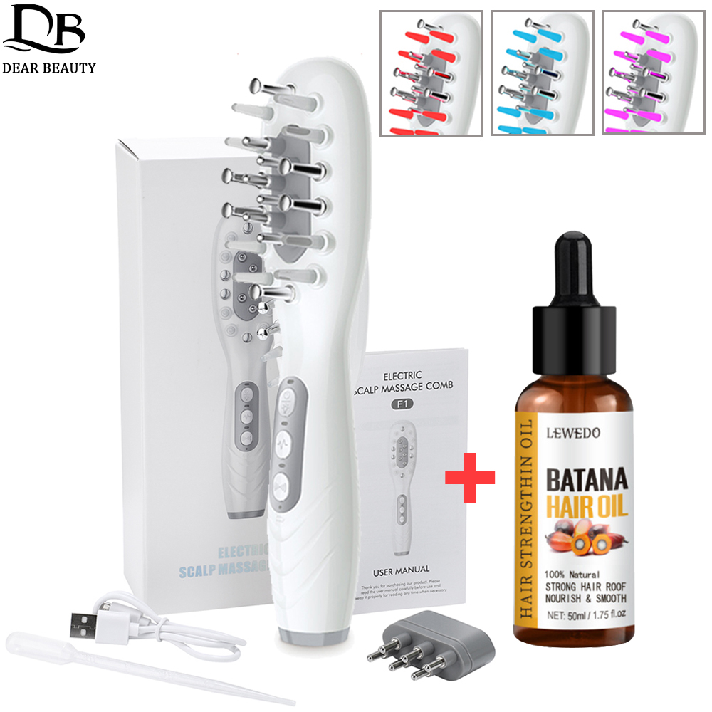 Hair Care Essential Oil - Electric Scalp Massage Comb + Anti-Hair