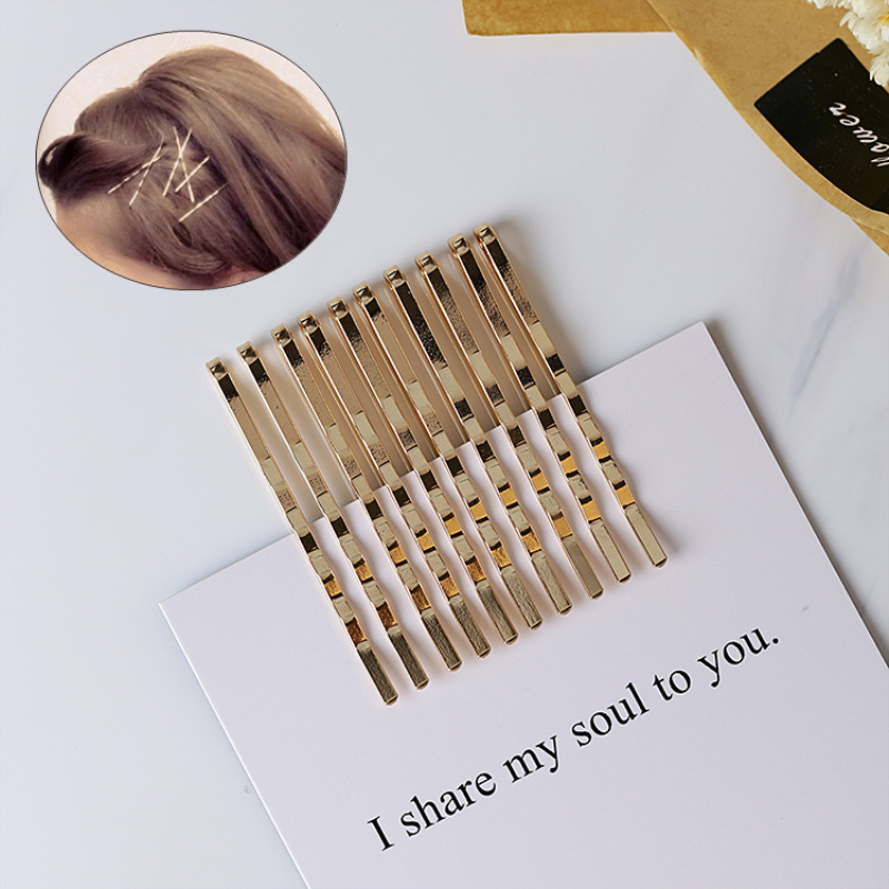 Bobby Pin Bulk - 10pcs Hair Clips Hairpins Gold Metal