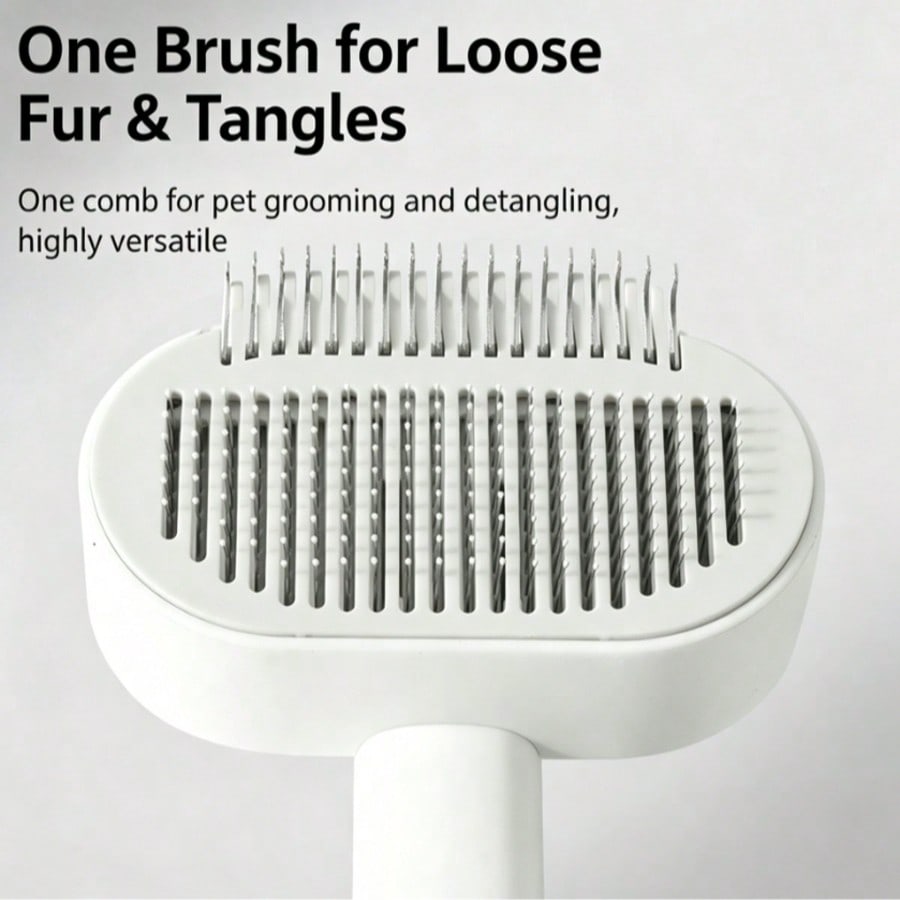 Hair Care Is Self Care - 1PC Cat Dog Self-Cleaning Brush, 2-In-1