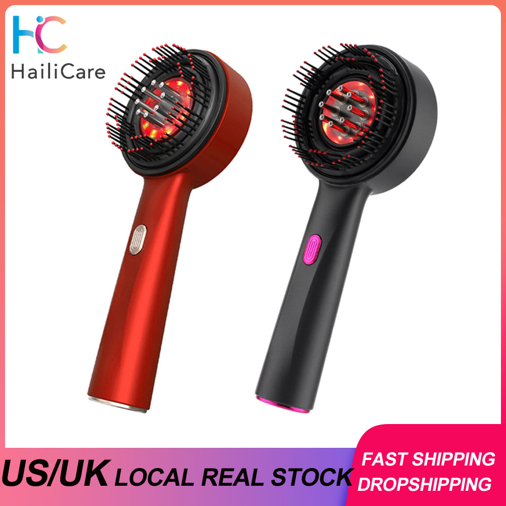 Hair Care Essential Oil - Electric Massage Comb Vibration Red Light