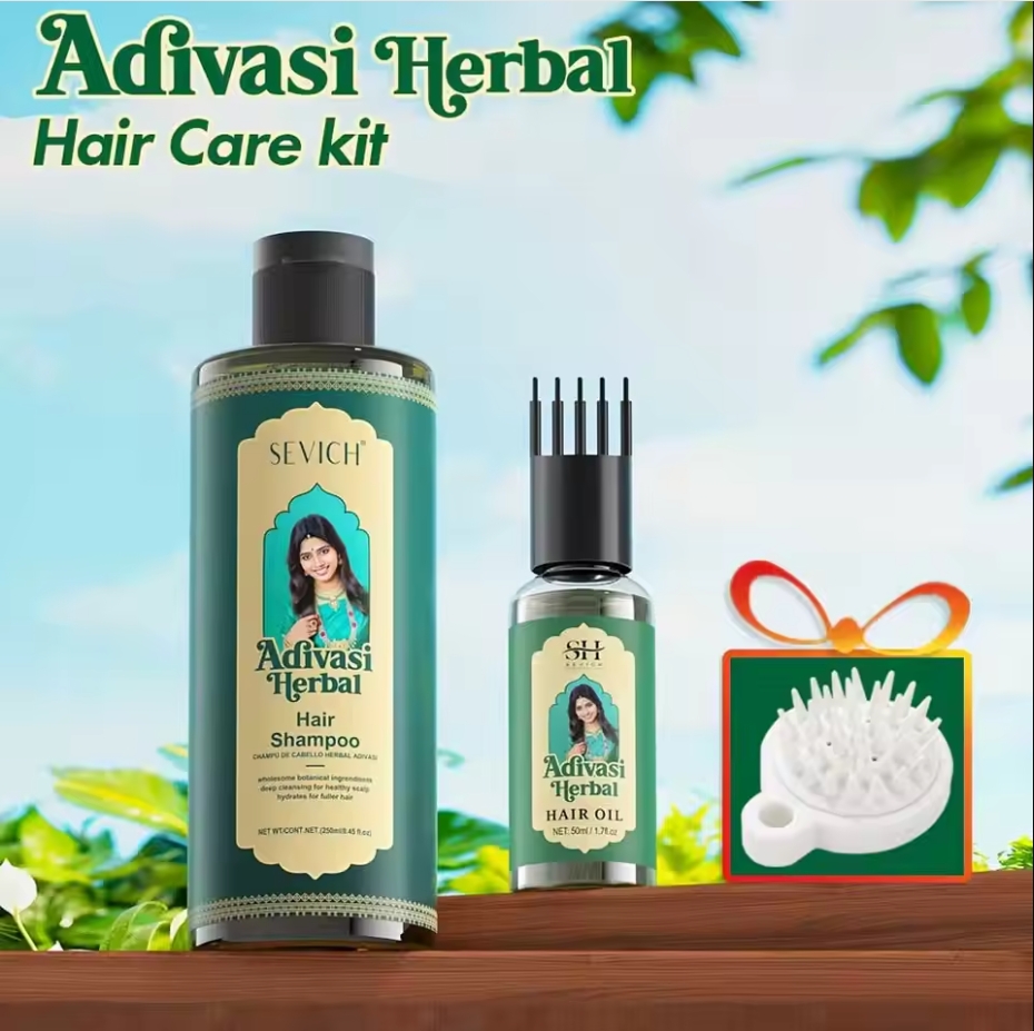 Hair Care Fragrance Essential Oil - India Adivasi Hair Growth Oil Set