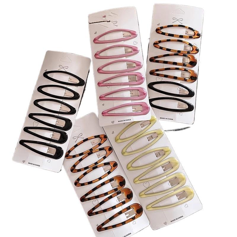 Bobby Pin Bulk - 6pcs/pack Geometric Leopard Solid Snap Hairpins