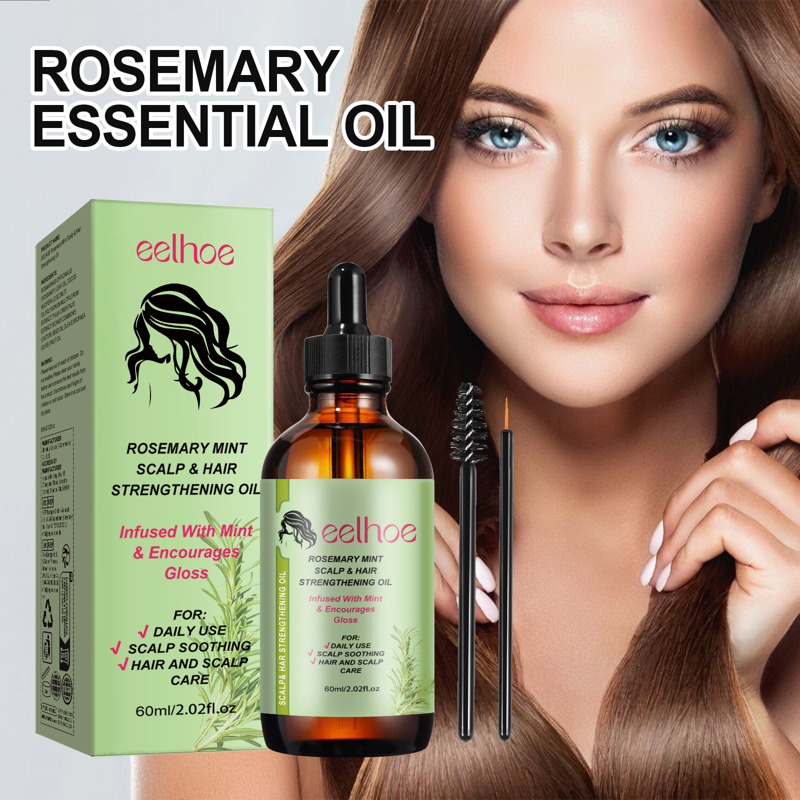 Hair Care For Dry And Frizzy Hair - Rosemary Hair Care Essential Oil -