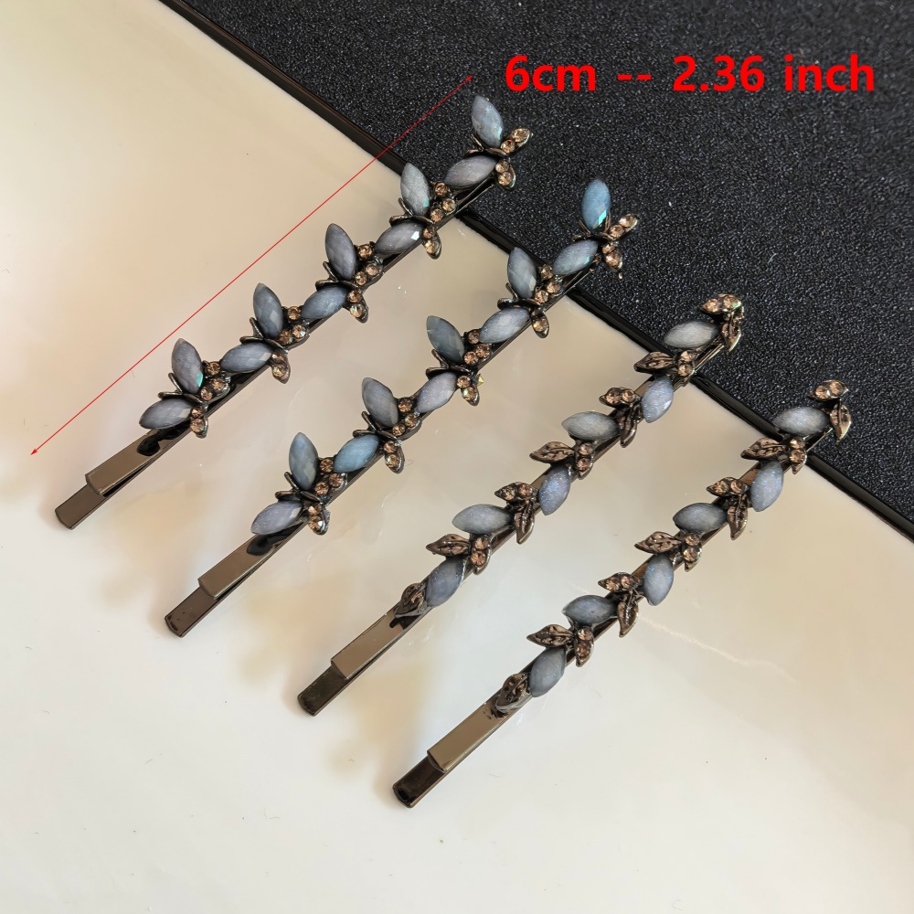 2pcs/set Delicate Gray Opal Bu - Bobby Pin Bulk review and price