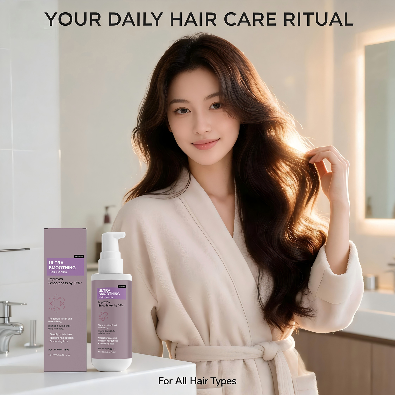 37% Smoothing Hair Serum for D - Hair Care For Dry And Frizzy Hair review and price
