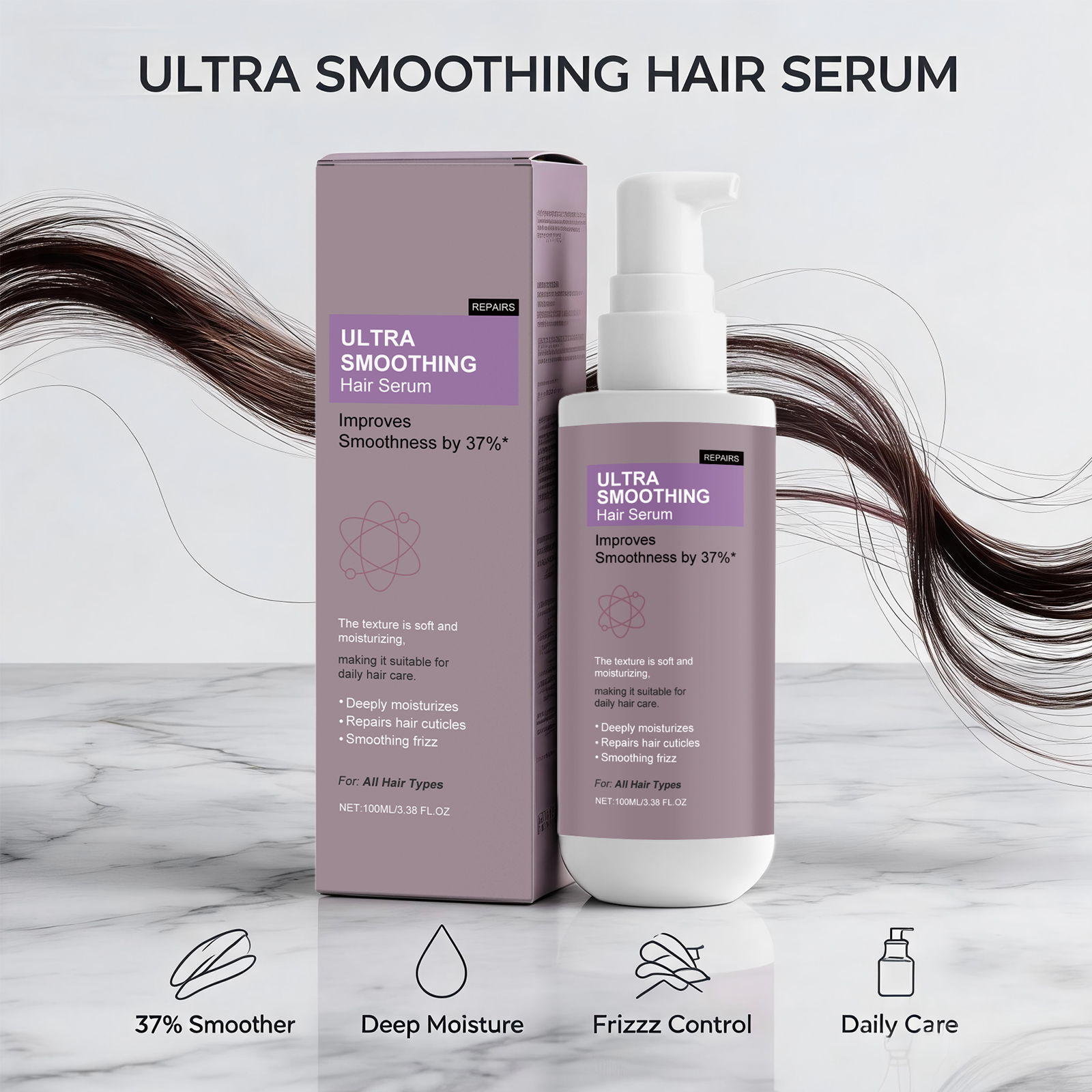 37% Smoothing Hair Serum for D - Hair Care For Dry And Frizzy Hair review and price