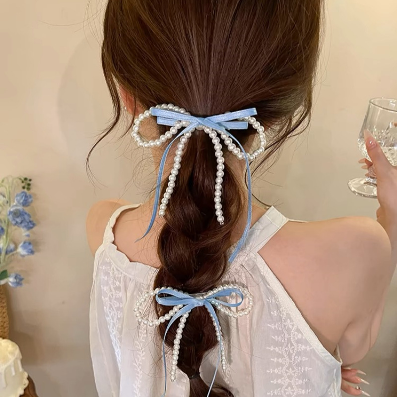 Fashion Bow Ribbon Pearl Side  - Bobby Pin Bulk review and price
