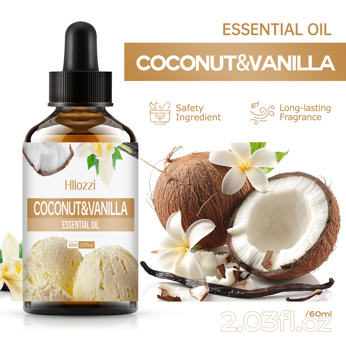 Coconut Vanilla Essential Oil  - Hair Care Fragrance Essential Oil review and price