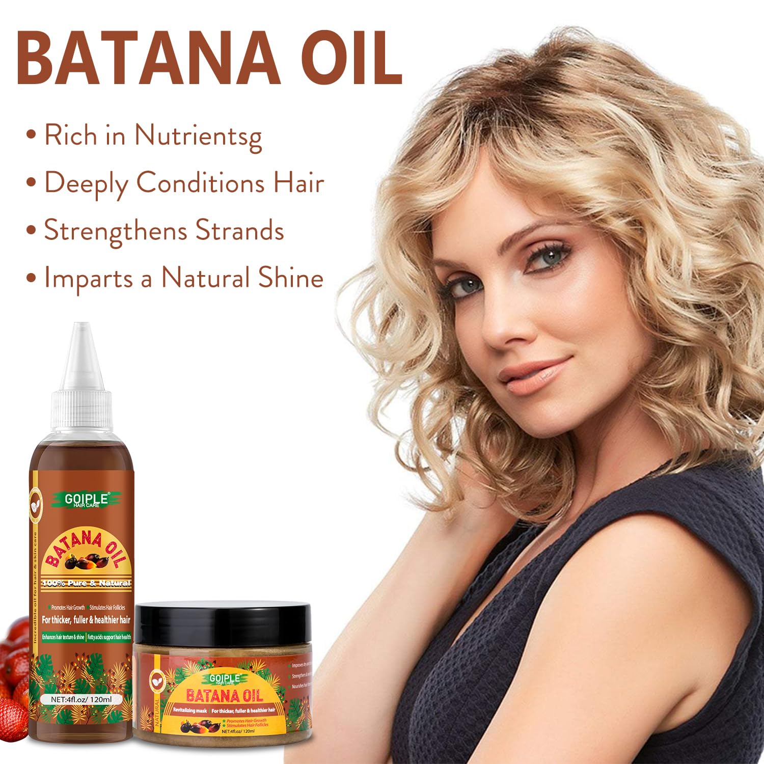 GOIPLE Natural Batana Oil Prom - Hair Care Essence Oil Spray review and price