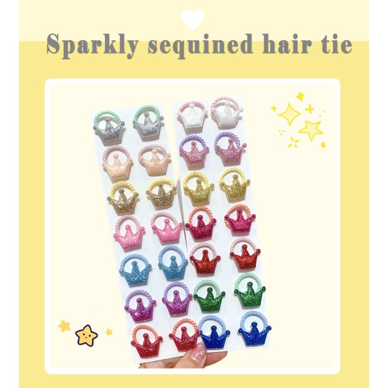14pcs Hair Ties Cute Glitter H - Hair Care For 5 Year Old Girl review and price