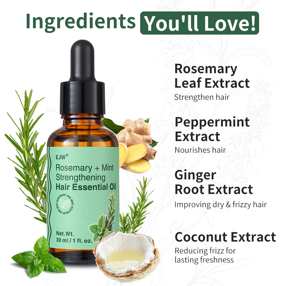 Rosemary & Mint Hair Oil - Str - Hair Care For Dry And Frizzy Hair review and price