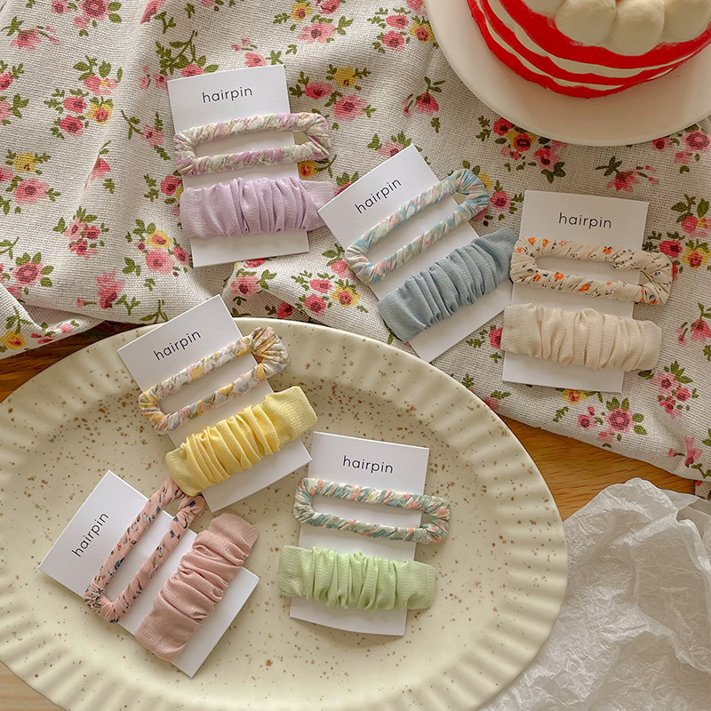 2pcs Girls Sweet Floral Print  - Bobby Pin Bulk review and price