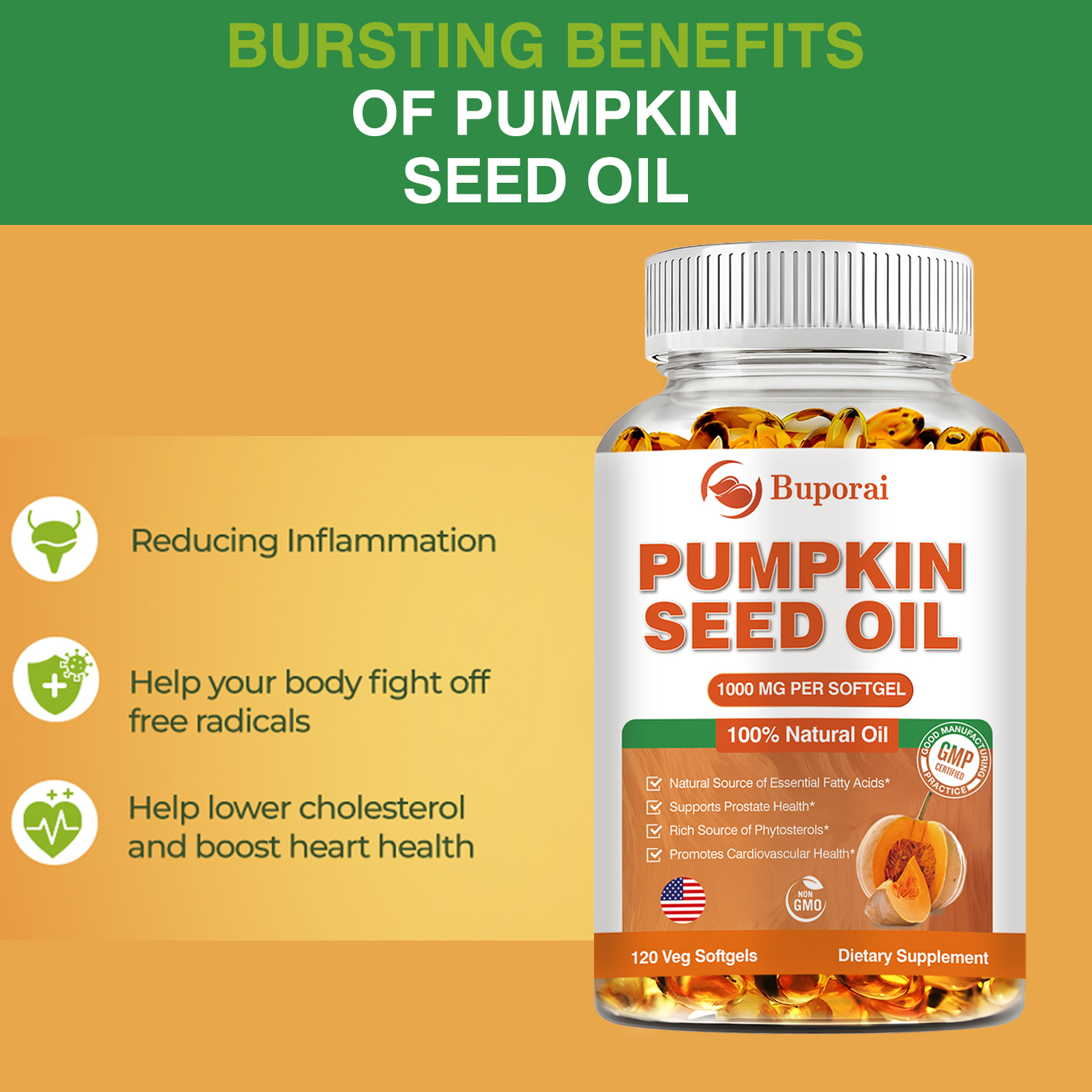 Pumpkin Seed Oil - Promotes Ha - Hair Care Capsule review and price