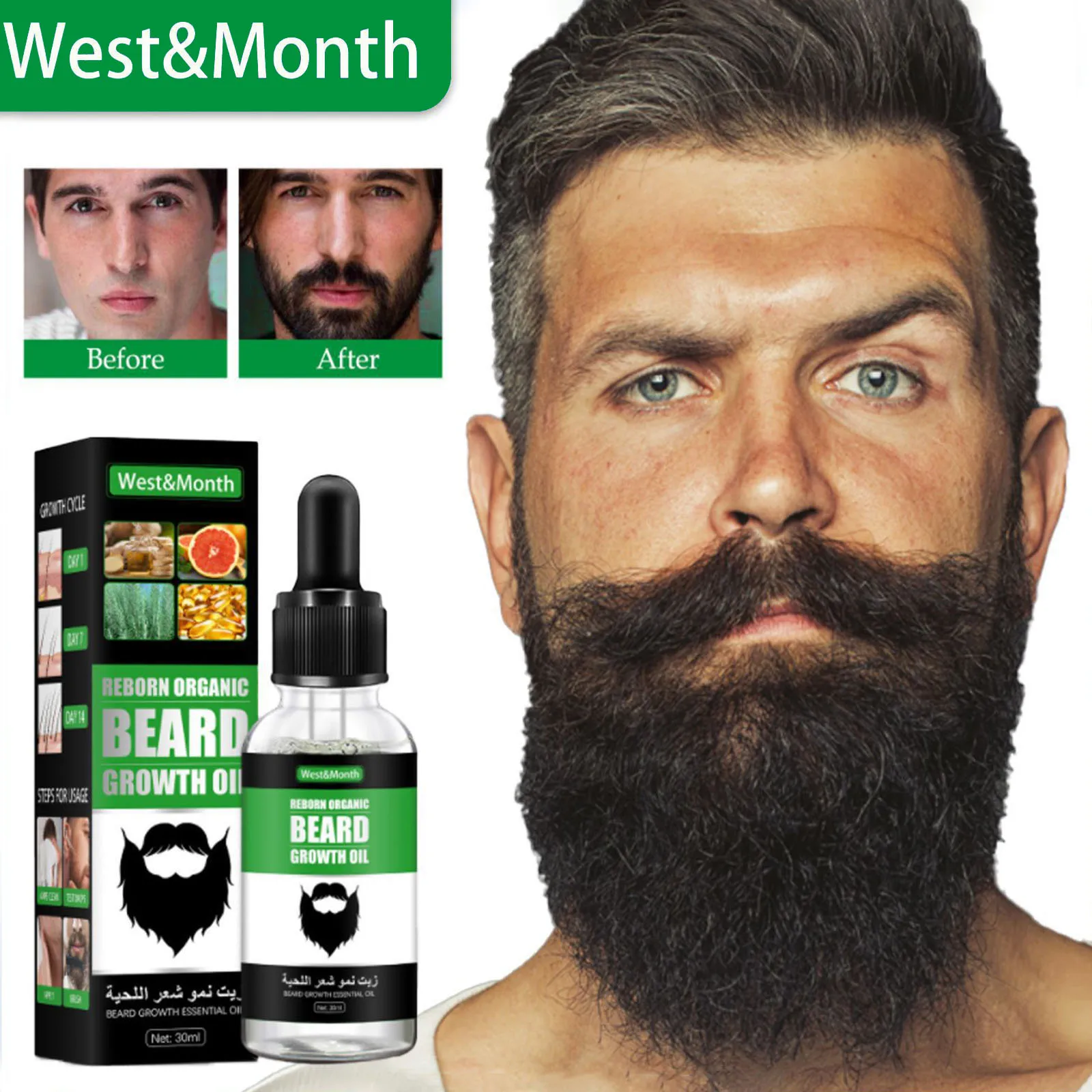 Men Beard Growth Roller Set Be - Hair Care Essence Oil Spray review and price