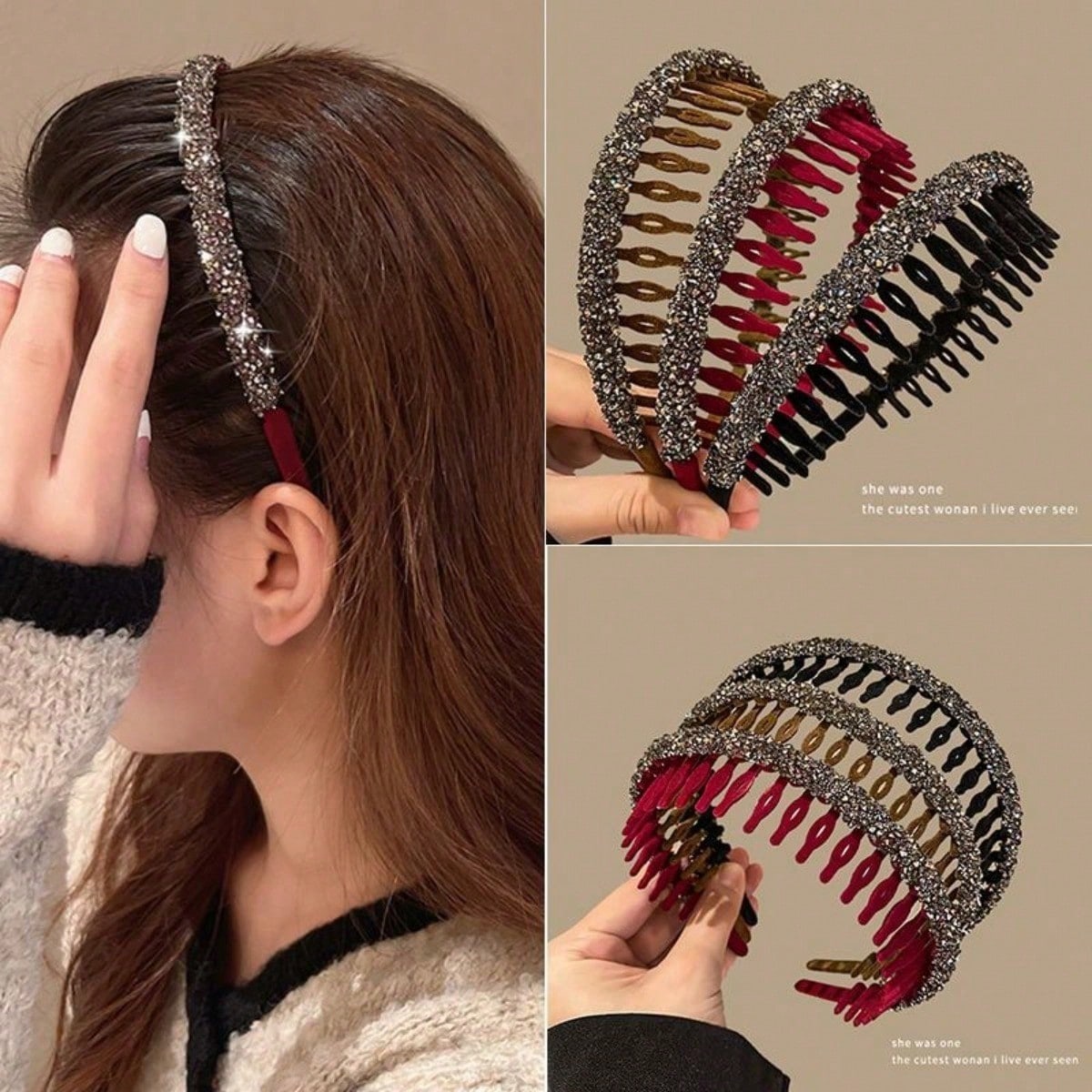 Velvet Non-Slip Headband - Sec - Hair Care Is Self Care review and price