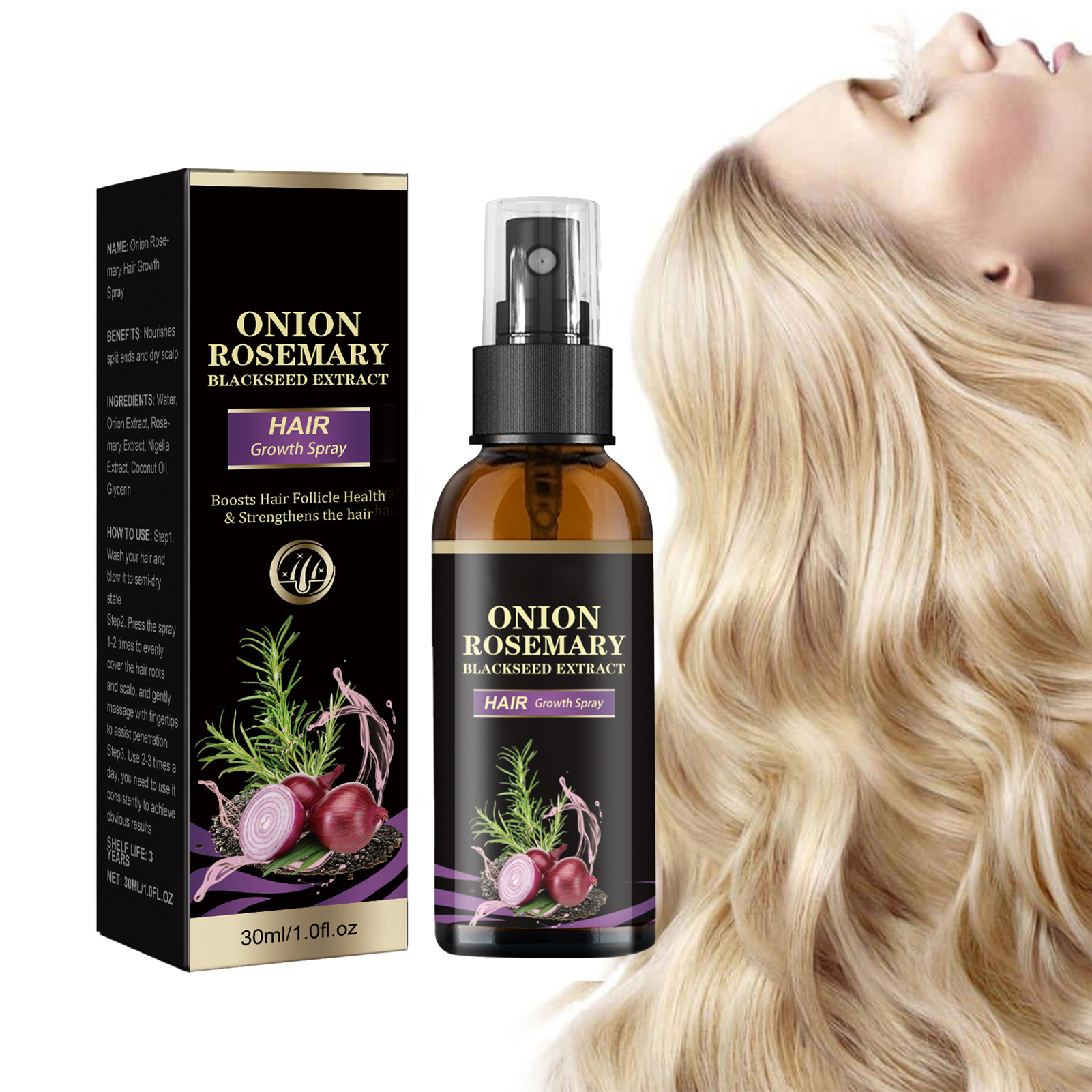 30ml Hair Growth Spray Onion R - Hair Care Essential Oil review and price