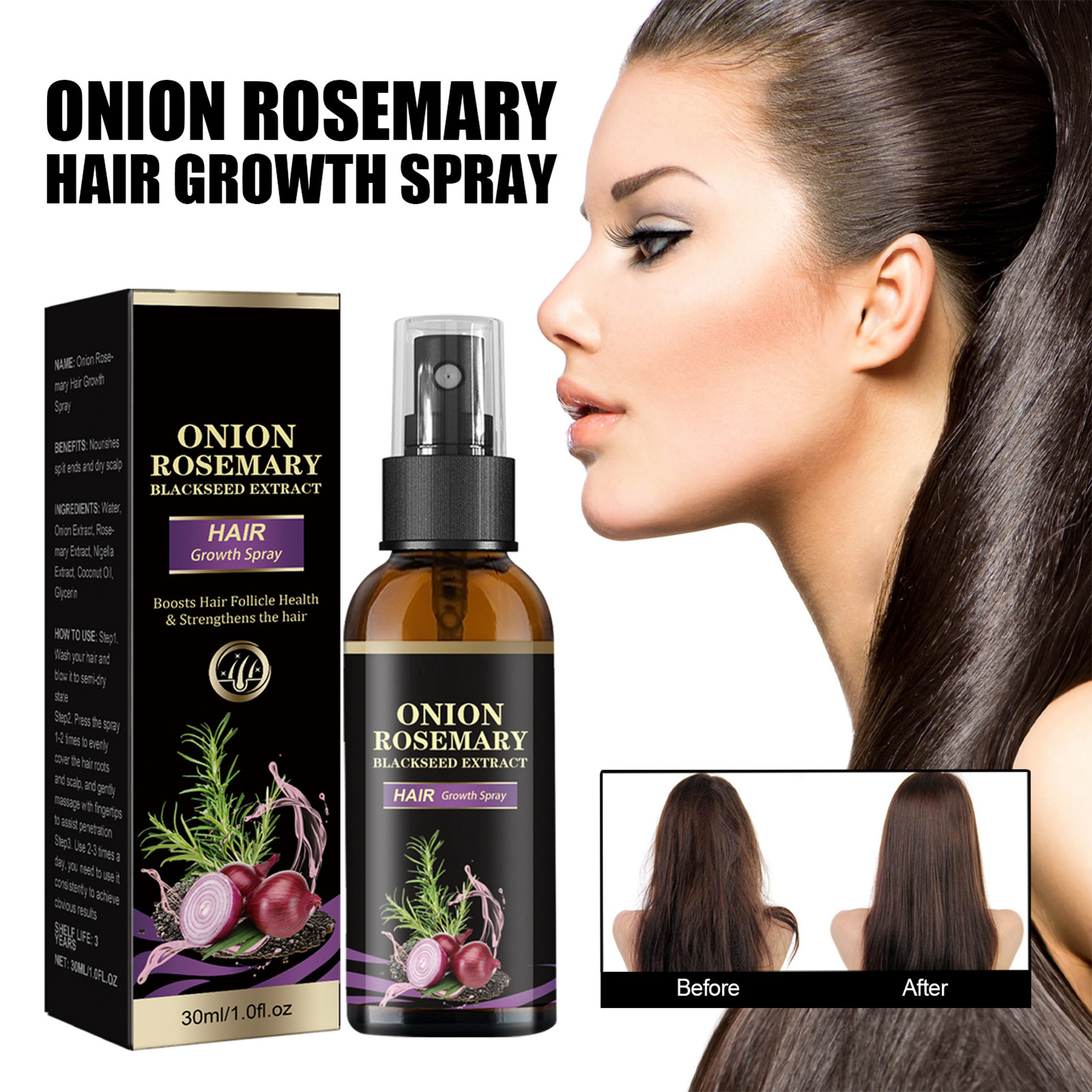 30ml Hair Growth Spray Onion R - Hair Care Essential Oil review and price