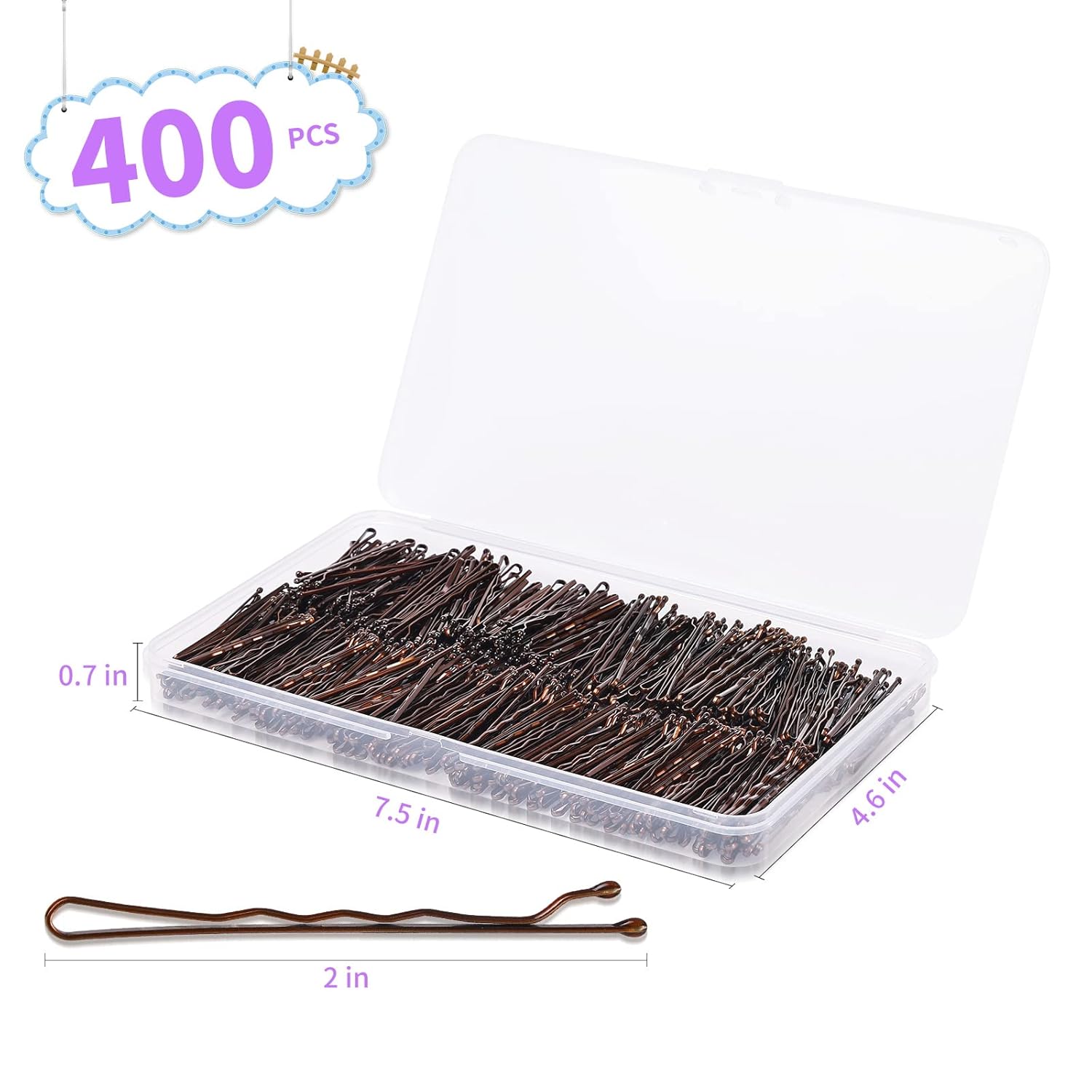 400Pcs Brown Bobby Pins, 2 Inc - Bobby Pin Bulk review and price