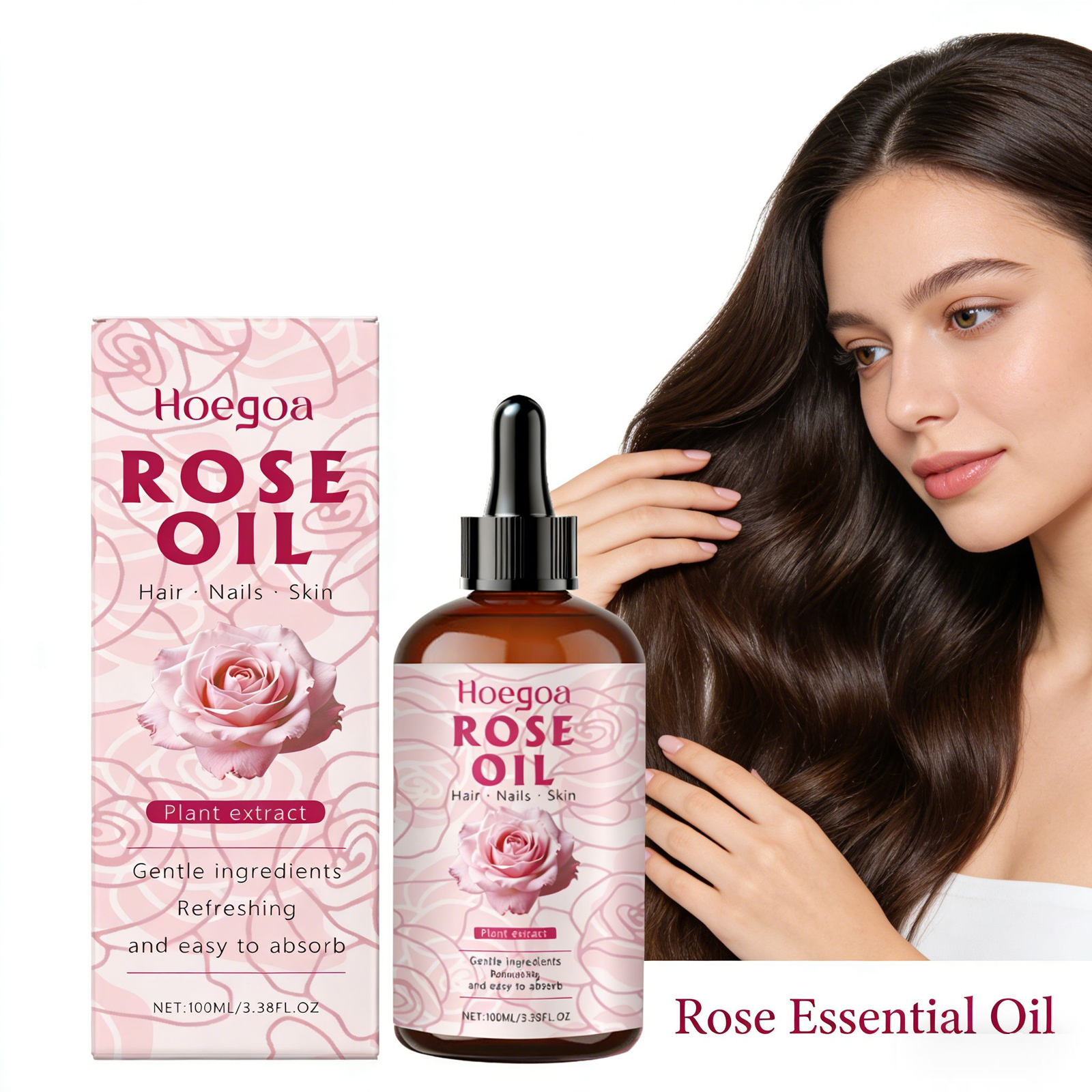 Rose Essential Oil for Hair Fr - Hair Care For Dry And Frizzy Hair review and price
