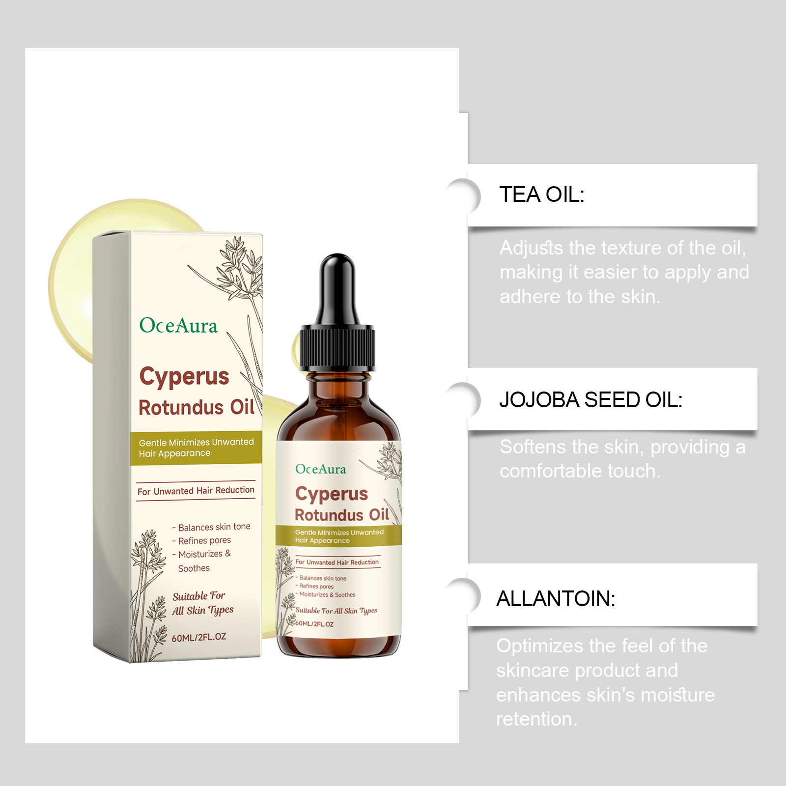 Cyperus Rotundus Hair Removal  - Hair Care Essence Oil Spray review and price
