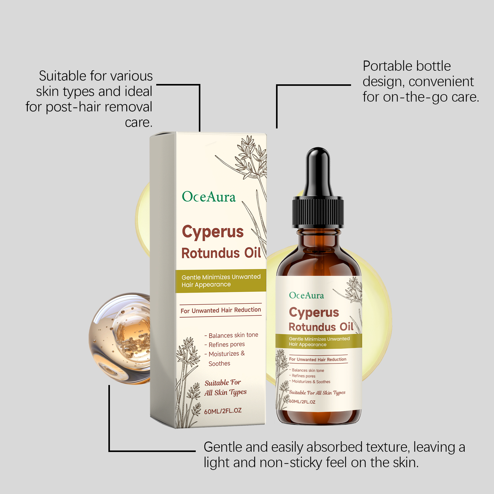 Cyperus Rotundus Hair Removal  - Hair Care Essence Oil Spray review and price
